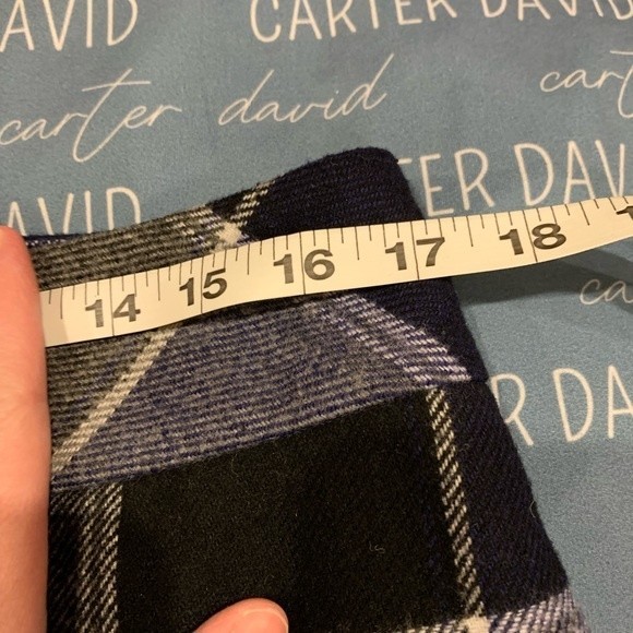 Talbots size 12 window pane check lined dress skirt. Blue black and gray - Picture 5 of 5